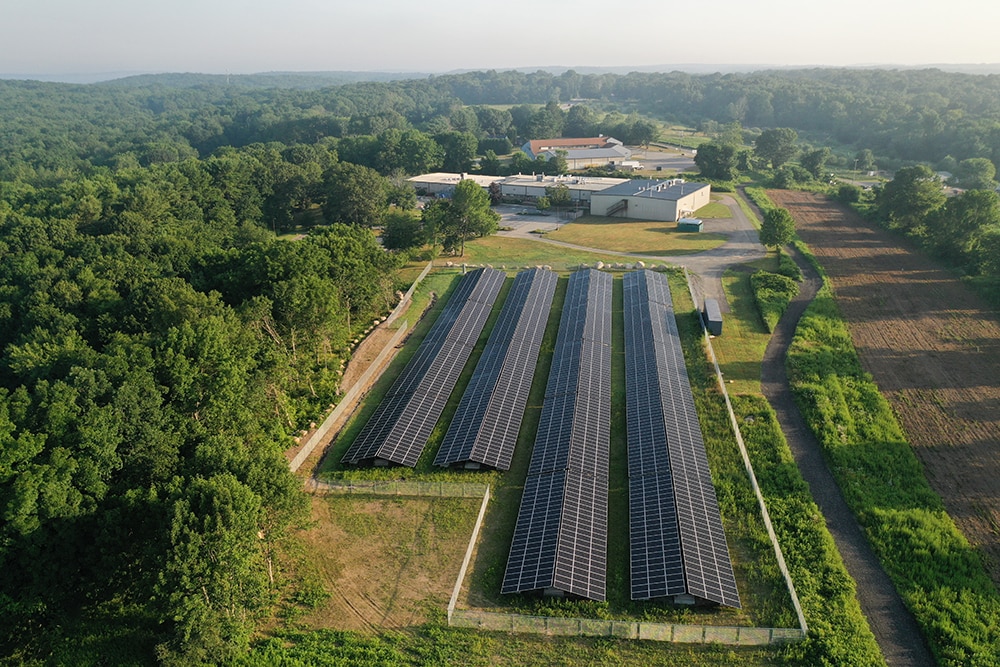 Solar energy farm from above