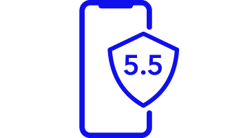 Phone and shield with 5.5