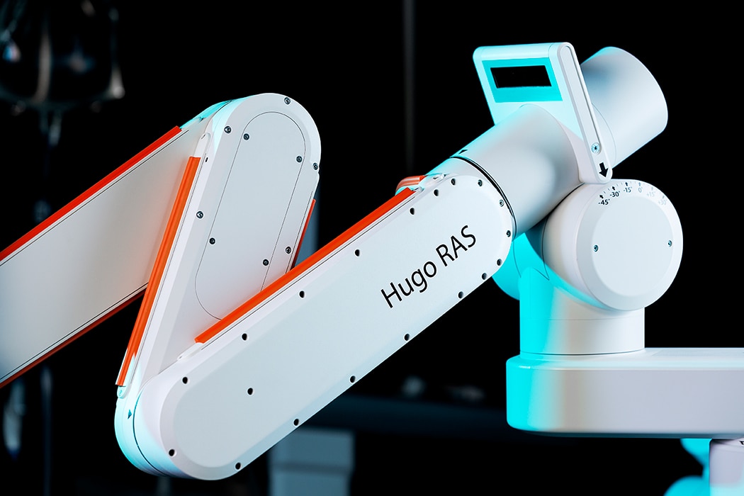A photo of Medtronic's Hugo RAS Platform Arm