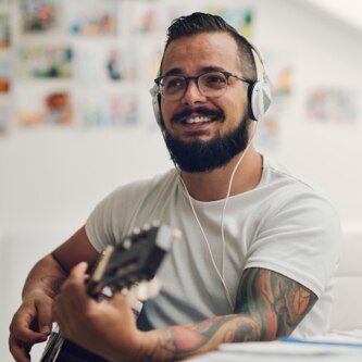 man with guitar