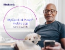 A brochure that explains how to setup the MyCareLink Heart mobile application on an Apple device.