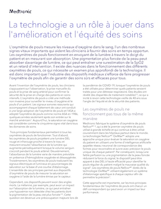Analyse approfondie de l'impact de la pigmentation de la peau sur la precision de l'oxymetrie de pouls et des strategies pour ameliorer la fiabilite des mesures.