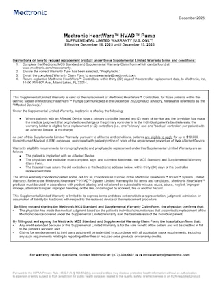 HVAD™ System Pump Controller Exchange