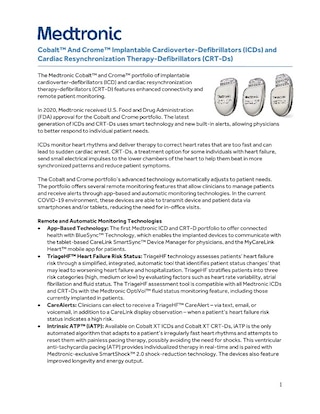 Cobalt™ and Crome™ portfolio fact sheet