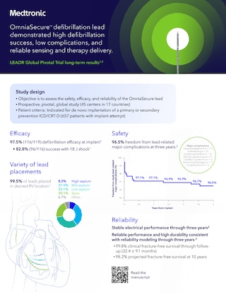 View this one pager that provides long term results of the LEADR global pivotal trial. 