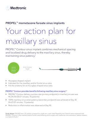 PROPEL™ mometasone furoate sinus implant visual aid leaflet.