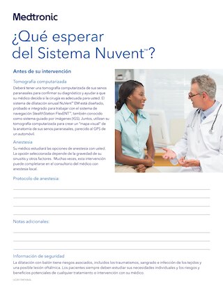 Download the Spanish language NuVent™ patient procedure brochure.
