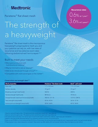 Parietene™ Flat Sheet Mesh Information Sheet