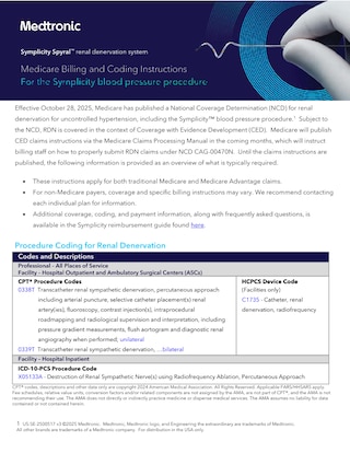Medicare Renal Denervation NCD Billing Guide