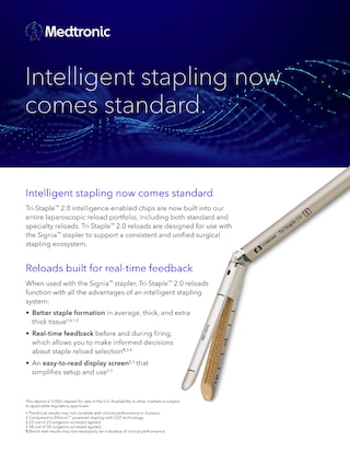 Signia™ Stapler with Tri-Staple™  2.0 Reloads Information Sheet.