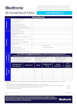 Return form (German)