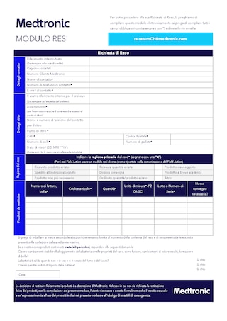 Return form (Italian)