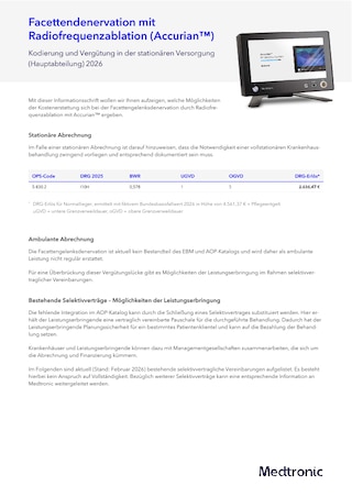 Facettendenervation mit Radiofrequenzablation (Accurian™)