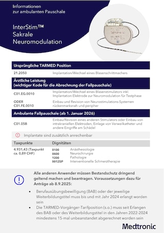 Informationen zur ambulanten Pauschale - InterStim Sakrale Neuromodulation (DE)