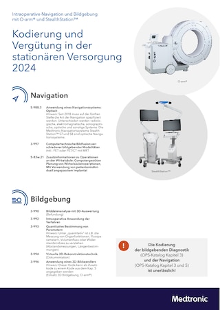 Intraoperative Navigation und Bildgebung mit O-arm® und StealthStation™: Kodierung und Vergütung in der stationären Versorgung 2024