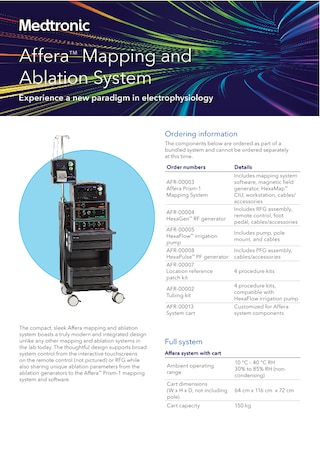 Affera Capital System Spec sheet