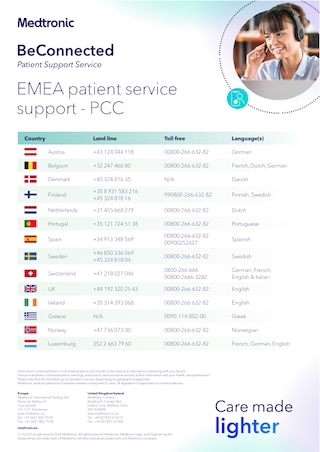 BeConnected Patient Support Service Phone Numbers