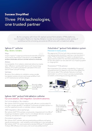 Download the Pulsed Field Ablation (PFA) technologies one pager to learn more.