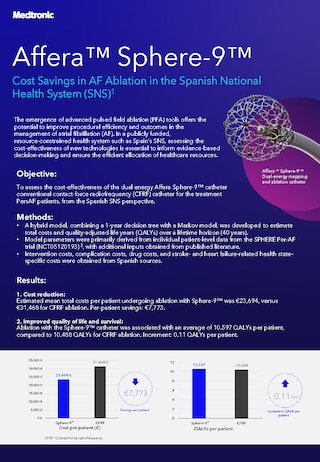 Download the Sphere-9 cost savings in AF Ablation in the Spanish National Health System (SNS) to learn more.