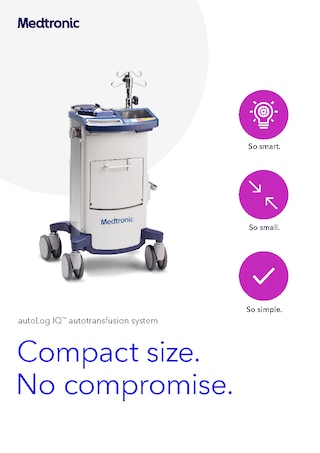 Download the brochure to learn more about the autoLog IQ™ autotransfusion system, an adaptable system that delivers autologous blood products automatically.