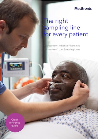Brochure cover for the Microstream™ Advance product line, highlighting monitoring devices and product range visuals.