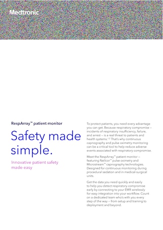 RespArray™ monitor specifications information sheet