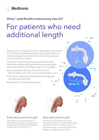  Shiley ™ adult flexible tracheostomy tube XLT