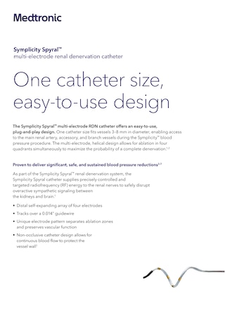 Symplicity Spyral Catheter Tech Sheet