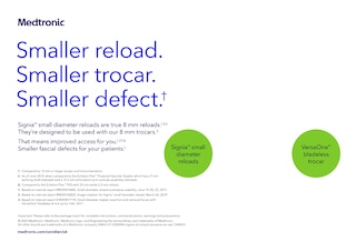 Signia™ small diameter reload & Versaone™ sell sheet