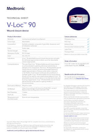 V-Loc 90 tech sheet