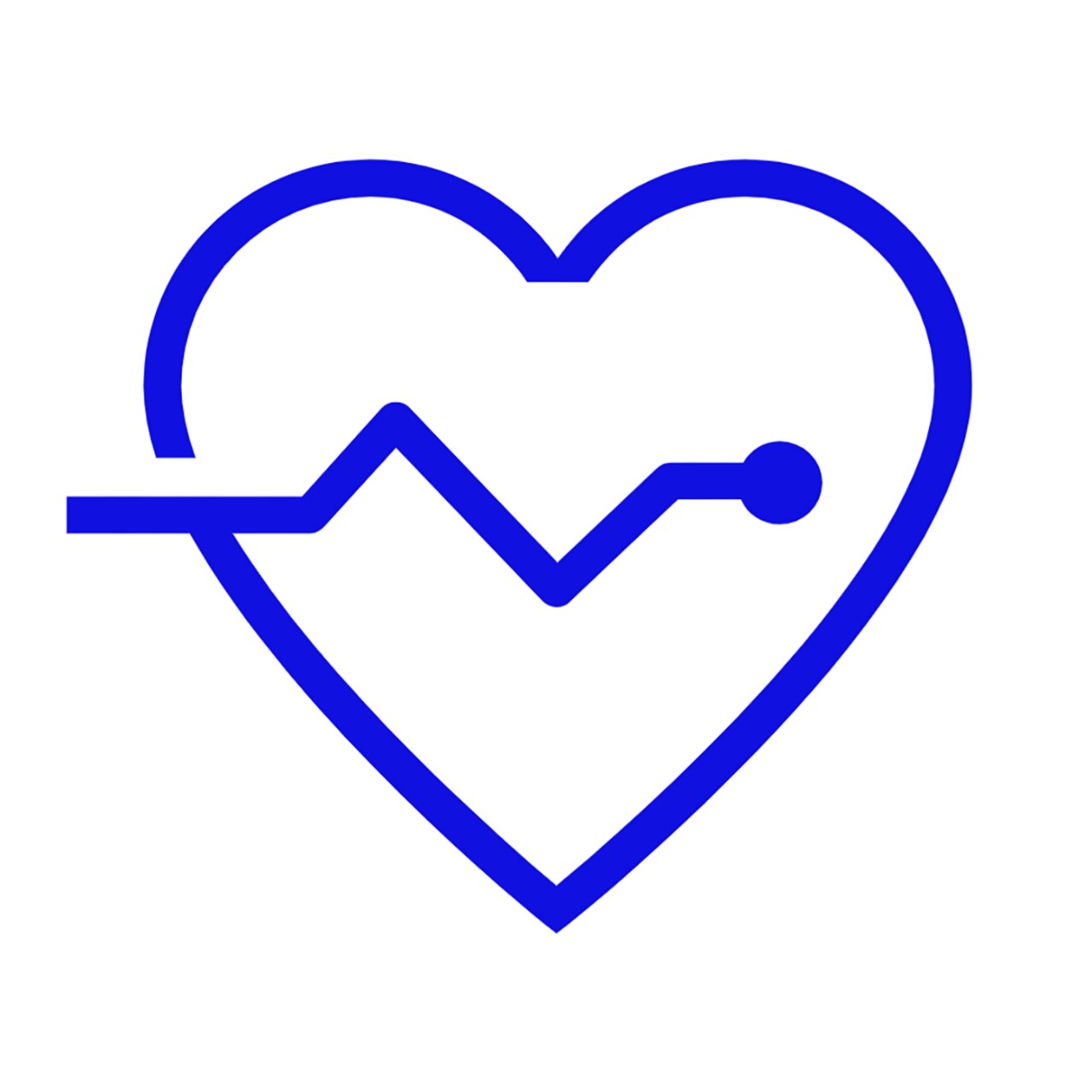 This is an icon showing an outline of a heart with a line running across it representing an EKG.