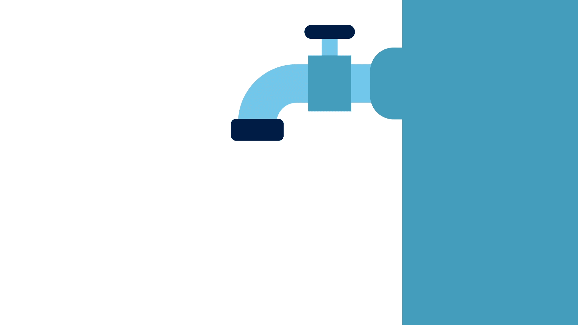 An animation of sink faucet dripping