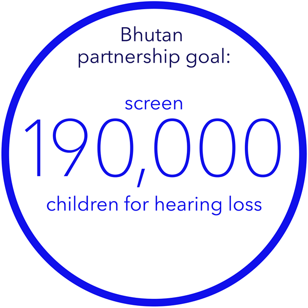 Bhutan partnership goal: screen 190,000 children for hearing loss