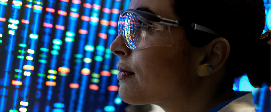 DNA data on a screen